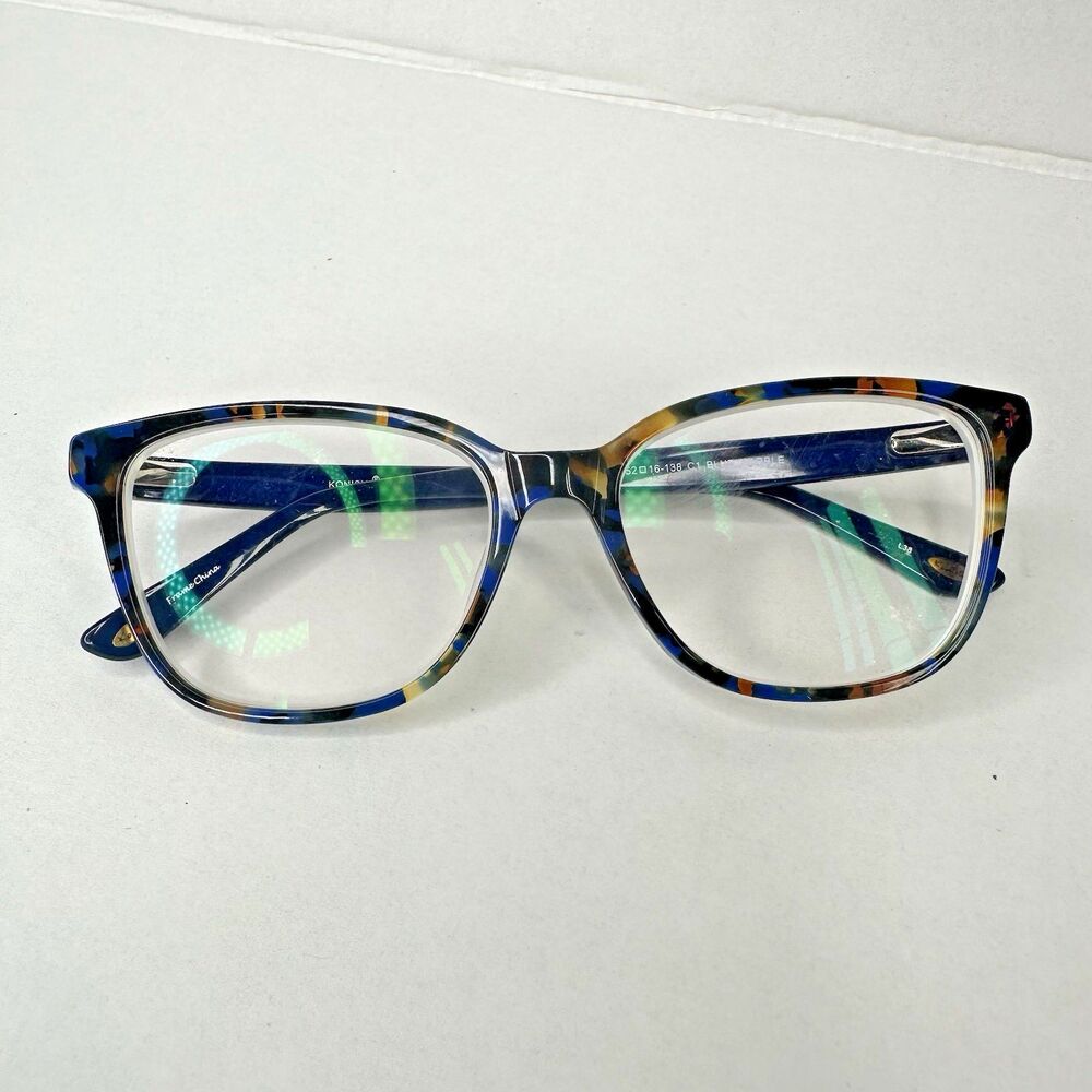 KONISHI JAPAN KA7795 Women's Eyeglasses 52-16-138 C1 Blue Marble FRAMES ONLY
